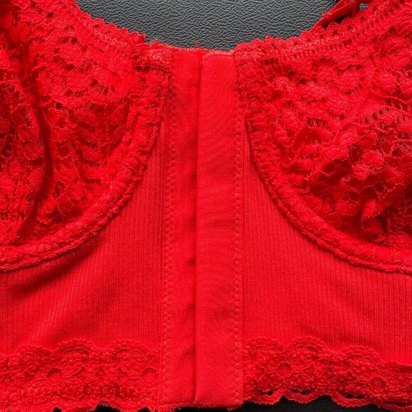 NWT Aerie Show Off Cozy Rib Unlined Corset Bra 36B - Picture 7 of 9